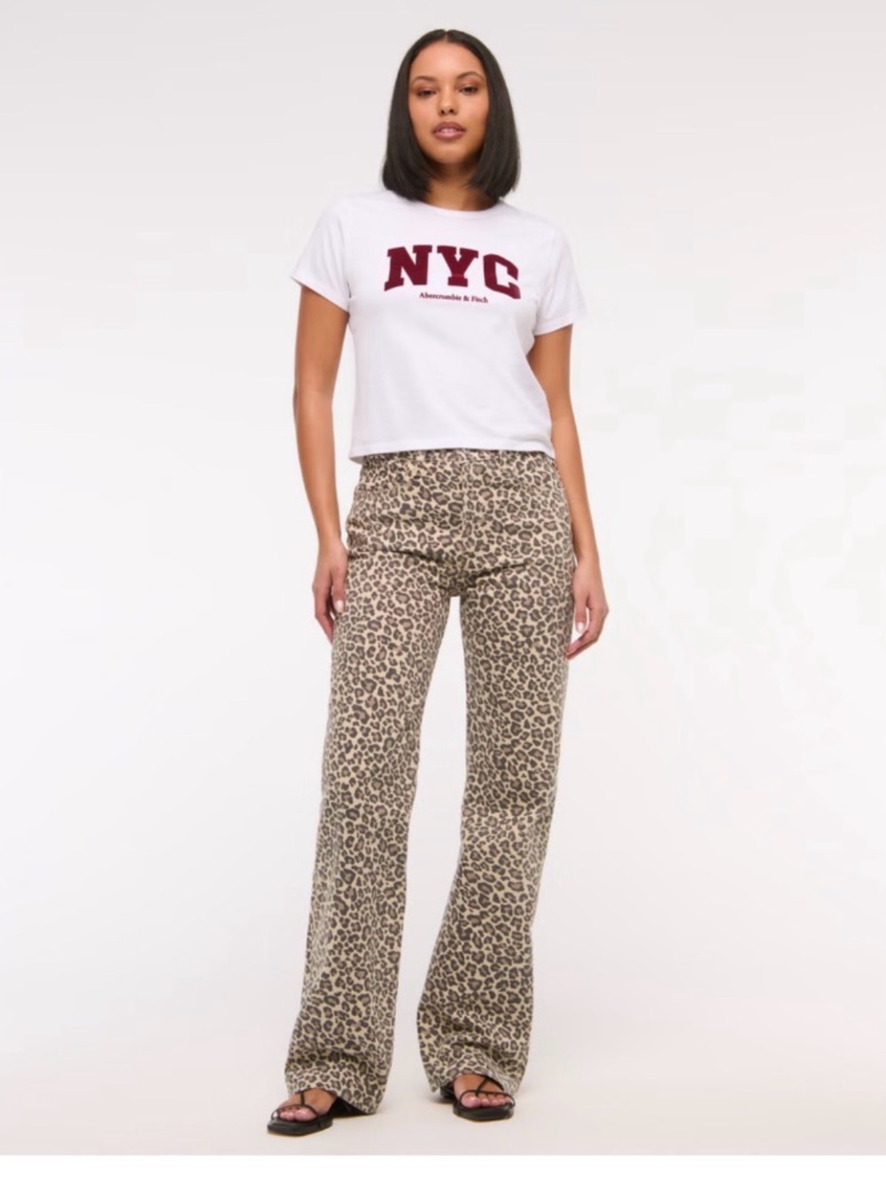 Abercrombie & Fitch Leopard Print Pants - Tan & Black size 27